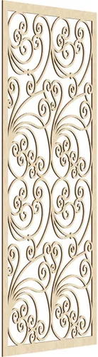 Vista 164 de 9 3/8"W x 24 3/8"H x 1/4"T Marilla Decorativos Paneles de Pared de Madera Calado, Abedul
