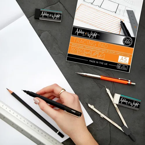 Vista 5 de Ashton and Wright - Bloc de trazado A3 - Papel de 2.12 oz/m² - 60 hojas - Paquete de 5