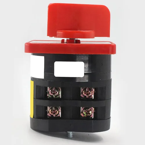 Vista 2 de Interruptor selector de cambio universal, interruptor de transferencia de energía, 2 posiciones 8 terminales, HZ5D-20/4 L03 380V 20A Motor