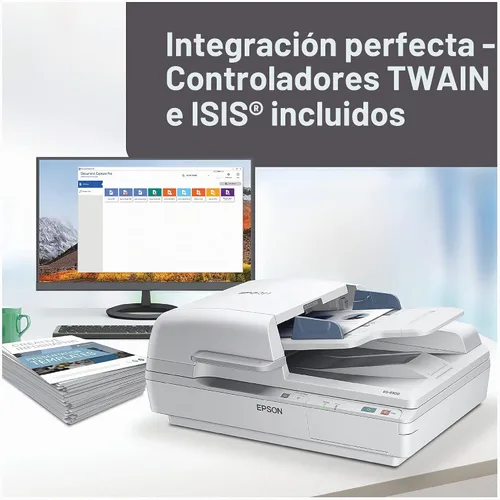 Vista 5 de Epson WorkForce DS-6500 - Escáner de hojas y documentos a color, alimentador automático de documentos (ADF) y dúplex de 100 páginas (B11B205221)