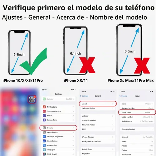 Vista 5 de SAMKE [Paquete de 3] Protector de pantalla compatible con Apple iPhone 10/X iPhone XS iPhone 11 Pro [5.8 pulgadas] vidrio templado, borde 2.5D