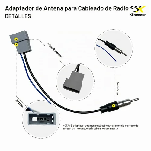 Vista 6 de Adaptador de cableado de radio del mercado de repuestos compatible con Nissan 2007-2013/Subaru 2008-2013, arnés de estéreo de coche Android de 16