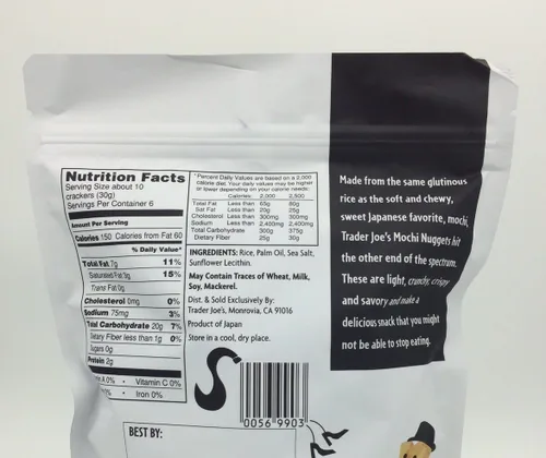 Vista 2 de Trader Joe's Crispy Crunchy Mochi Rice Nuggets 6.35 oz (paquete de 2)