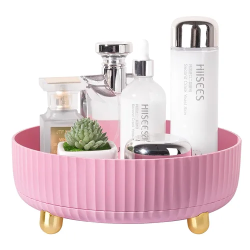 Vista 14 de Anyoifax Bandeja organizadora de perfumes de maquillaje, giratoria de 360 grados, organizador de loción para el cuidado de la piel, organizador