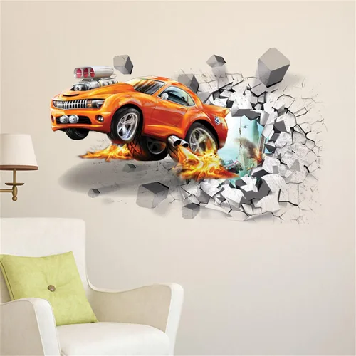 Vista 7 de Calcomanías dinámicas de pared para automóvil, calcomanías de pared 3D, 19.6 x 27.5 pulgadas