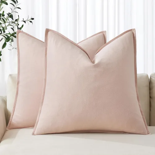 Vista 39 de MIULEE - Juego de 2 fundas de almohada decorativas de lino, estilo bohemio, rústico, neutral, para sofá, cama, 16 x 16 pulgadas, color marrón