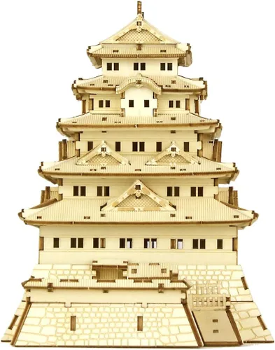 Vista 7 de Rompecabezas 3D de arquitectura de madera del castillo de Edo - Divertidos kits de manualidades de madera - Regalo ideal para cumpleaños y recuerdos