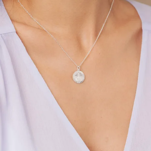 Vista 5 de BENIQUE Collar delicado para mujeres y niñas, plata de ley 925 maciza o metales rellenos de oro de 14 quilates, cadena fina, colgante significativo