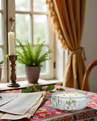 Vista 50 de M&SENSE Velas aromáticas de bayas cítricas, vela grande de lata de soja de 3 mechas, más de 40 horas de tiempo de combustión, cera vegana 100%