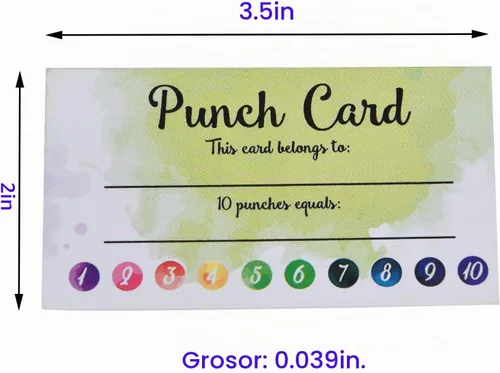 Vista 2 de 120 tarjetas perforadoras de recompensa de comportamiento