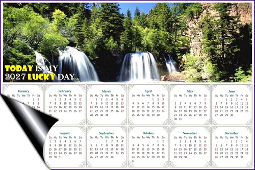 Vista 2 de 2024 - Imanes de calendario - Today is my Lucky Day - Resistente a la decoloración, desgarros y agua - Edición #30