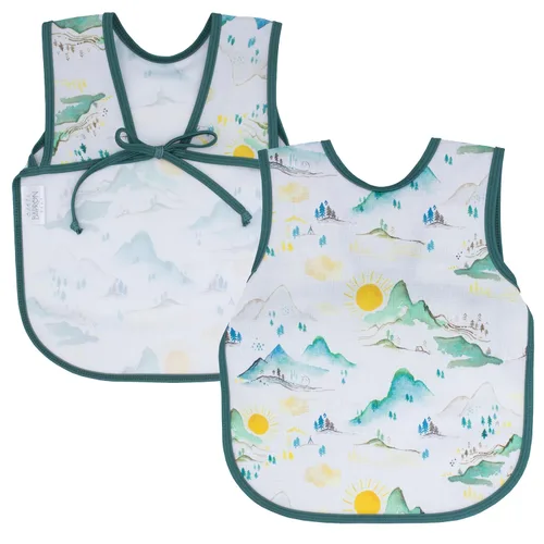 Vista 17 de BapronBaby Adventure Awaits Bapron - Babero más seguro sin corbata para el cuello para bebés y niños pequeños, suave, impermeable, resistente a
