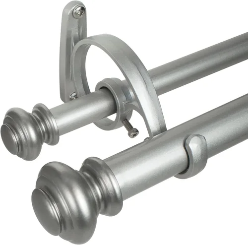 Vista 11 de Set de varillas para cortinas de arena doble telescópicas Decopolitan Urn, 36-72", bronce antiguo