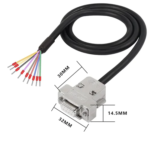 Vista 3 de Cable adaptador de conector DB9 D-SUB 9Pin RS232 RS485 22AWG-(DB9 hembra)