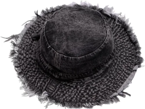 Vista 3 de Sombrero de pescador de algodón desgastado, sombrero de sol, sombrero para hombres y mujeres