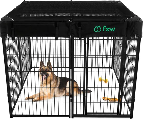 Vista 100 de FXW Homeplus Unleashed Corralito para Perros de Interior - Juego Sin Estrés y Seguro, Resistente de 24 Pulgadas 2 Paneles Corralito para Cachorros