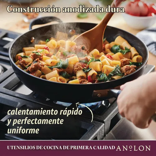 Vista 3 de Anolon Advanced Home - Juego de utensilios de cocina anodizados duros (11 piezas)