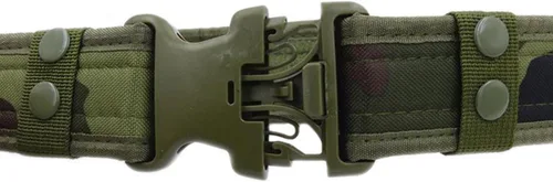 Vista 9 de Cinturón táctico militar ajustable de la lona de los hombres con la hebilla plástica, Negro y camuflaje.
