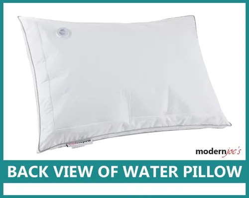 Vista 5 de Modern Joes - Almohada de agua de lujo, tamaño Queen con doble borde ribeteado, soporte ortopédico totalmente ajustable, almohada a base de agua