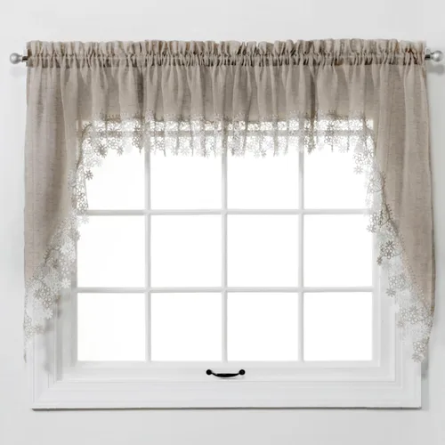Vista 12 de RENAISSANCE HOME FASHION Par de cortinas Lillian, 56" X 36", Lino