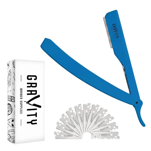 Vista 13 de Kit de afeitado manual GRAVITY RAZORS Profesional – Exposición Ultra, Incluye 10 Hojas Premium, 2mm Expuestas, Negro Mate Professional