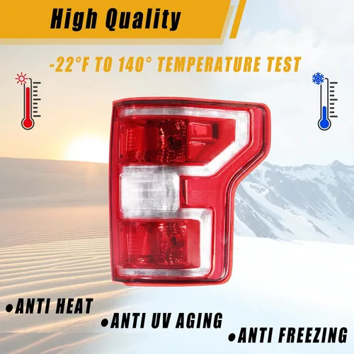 Vista 4 de Boine F150 - Luz trasera compatible con Ford F150 F-150 2018 2019 2020 - Lámpara de freno trasera del lado del conductor y del pasajero, bombilla