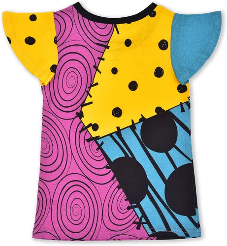 Vista 7 de Disney Nightmare Before Christmas - Camiseta para niñas pequeñas, paquete de 3 unidades, para niños pequeños y grandes, color negrolilamulticolor