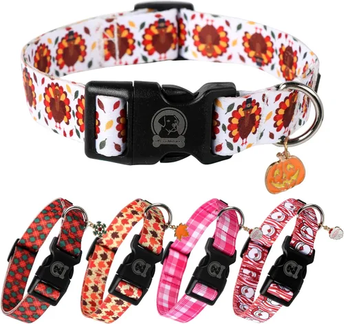 Vista 15 de MR. CHUBBYFACE - Collar de cumpleaños para perro con patrones, suave, ajustable, para perros pequeños, medianos y grandes