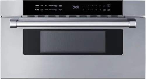 Vista 3 de Summit MDR245SS - Microondas integrado de 24 pulgadas, con cajón de 1.2 pies cúbicos, compatible con la ADA, negro y acero inoxidable - MDR245SS