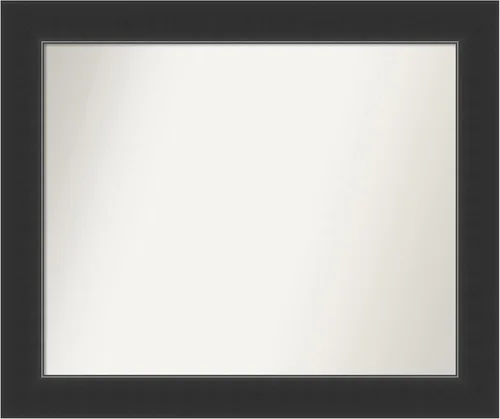 Vista 248 de Amanti Art Espejo personalizado, espejo de baño negro Astor, espejo de pared o espejo de tocador de baño sobre el fregadero (25 x 25 pulgadas)