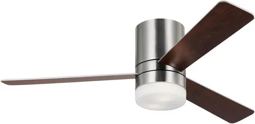 Vista 2 de Generation Lighting 3ERHR52BSD Era - Abrazadera de 52 pulgadas con clasificación de humedad con luces LED y control remoto, acero cepillado