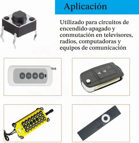 Vista 6 de Pulsador táctil micro interruptor momentáneo equipo surtido táctil de 10 valores 180 unidades OCR TM