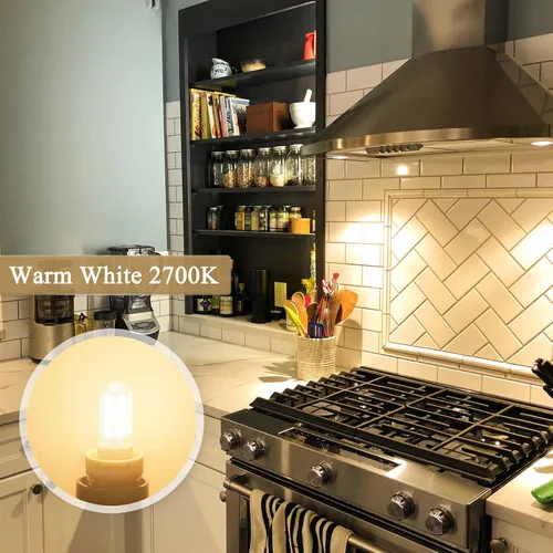 Vista 4 de DiCUNO Bombilla LED E17 para debajo del horno de microondas, 2700 K blanco cálido, 3 W (reemplazo halógeno de 40 W) 400 lm 120 V E17 bombilla