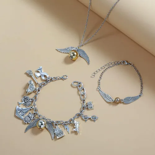 Vista 4 de Fancy Space Juego de pulseras con dijes, pulsera ajustable con temática de magia, regalo de cumpleaños para niños, niñas y mujeres