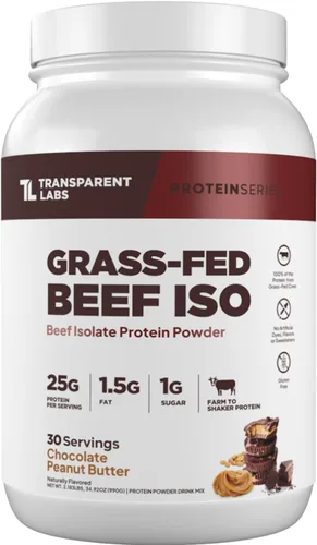 Vista 10 de Transparent Labs Aislado de Proteína de Vacuno Alimentado con Hierba en Polvo – Proteína con Sabor Natural, Libre de Lácteos con 25 g de Proteína