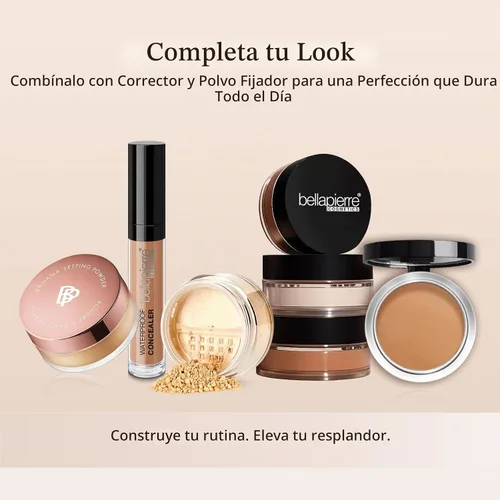 Vista 7 de bellapierre Mineral Foundation SPF 15 - Base de maquillaje mineral de cobertura completa con acabado mate, vegano, libre de crueldad
