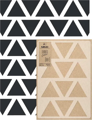 Vista 10 de NAKLEO Plantilla de pintura de pared de tamaño grande, 23.2 x 37.4 pulgadas, plantilla hexagonal de plástico reutilizable, papel tapiz