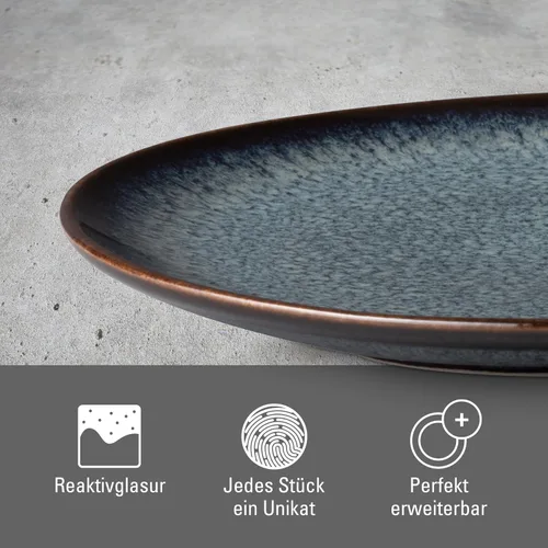 Vista 5 de like. by Villeroy & Boch Plato de pan Lave gris 6.9 x 6.7 x 0.8 in