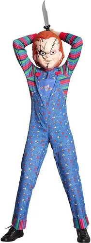 Vista 2 de Party City Chucky Halloween Costume for Boys, Childs Play, Includes Jumpsuit and Mask