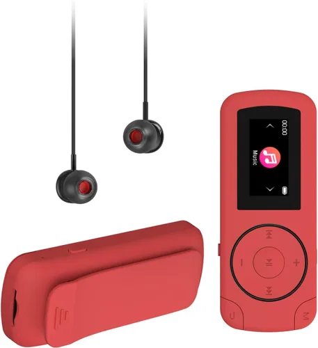 Vista 7 de Reproductor MP3 deportivo de 64 GB con clip y Bluetooth - Reproductor de música superligero con clip y auriculares, soporte MicroSD, repetición A-B