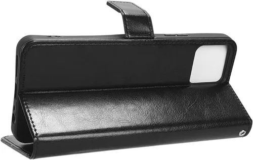 Vista 6 de Funda para Boost Mobile Celero 5G + Funda de piel con tapa para Boost Mobile Celero 5G Plus, color negro