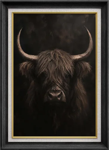 Vista 83 de MUDECOR Lienzo enmarcado prémium para pared, pinos nevados en bosque de invierno, ilustraciones modernas, arte contemporáneo, escénico, divertido