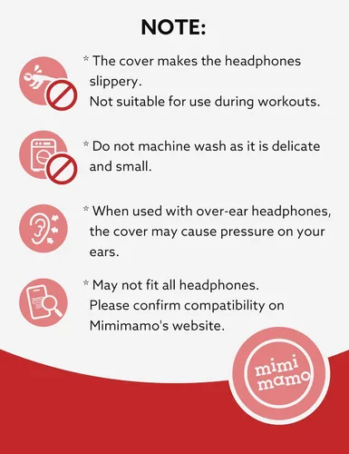 Vista 6 de Mimimamo Cubierta para auriculares súper elástica tamaño L (rosa)