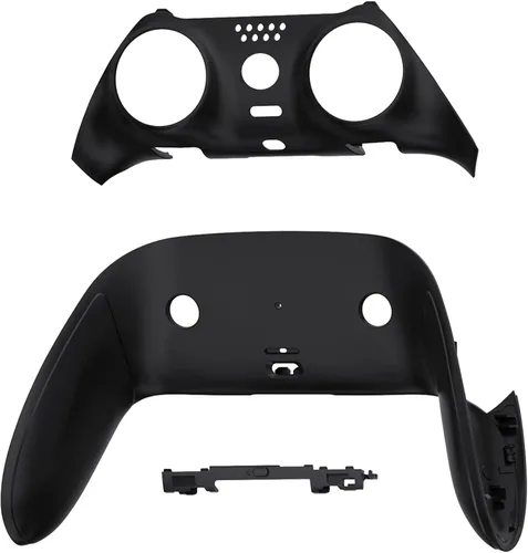 Vista 3 de eXtremeRate Top Bottom Decorative Trim Shell Compatible with ps5 Edge Controller DIY Replacement Front Back Clip Shell, Custom Black Plates Cover