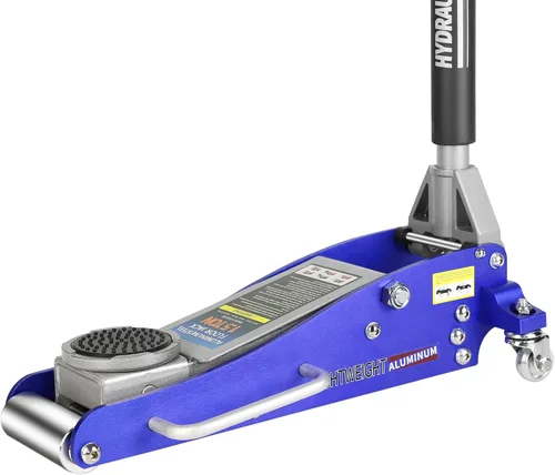Vista 8 de Gato hidráulico de perfil bajo de aluminio y acero de 1.5 toneladas, ligero, con bomba doble de elevación rápida, capacidad de 3000 libras, rango