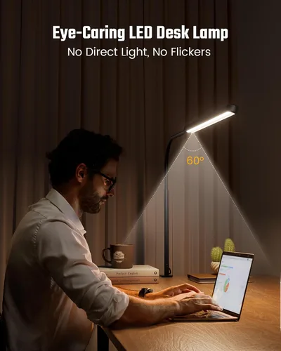 Vista 2 de SUPERDANNY Lámpara LED de escritorio con abrazadera lateral (paquete de 2)