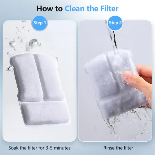 Vista 5 de Paquete de 6 filtros para fuente de agua para gatos, compatibles con fuente de agua para gatos de 2.5 L para CH-IWD004