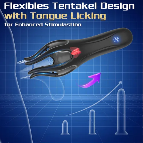 Vista 2 de Masturbador masculino Juguetes sexuales para hombres, vibrador de pene masculino para hombres con lamer la lengua, Masterbater Juguete sexual