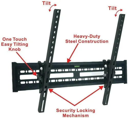 Vista 3 de NTQinParts Soporte de pared plano para TV giratorio de 10° con inclinación de 10° para Hisense 32H4F 32", 40H4F 40", 43H4F 43" H4 Series LED Smart TV
