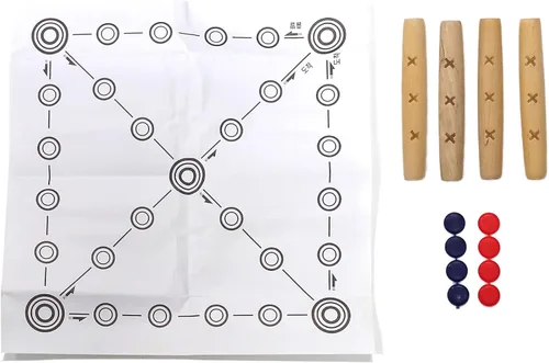 Vista 7 de Juego de mesa coreano, juego tradicional YUT, Folk Yutnori YUT Nori Juegos Set